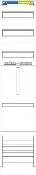 Zählerfeld 1-feldrig, H=1200mm, 1-3.HZ, Vert. 2r, VZ5
